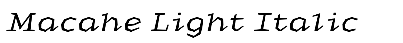 Macahe Light Italic